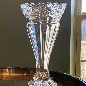 Lead Crystal Mantel Vases by Shannon Ireland, New with Tags! Two (2) Available